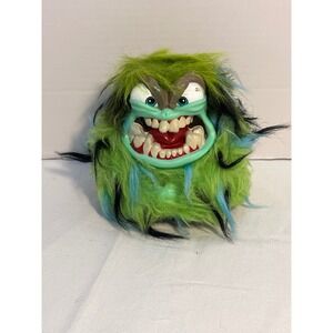 Grumbles Interactive Talking Monster Plush Green Blue Black Furry Toy